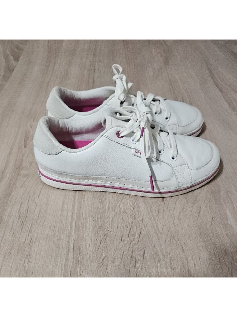 Crocs Womens Size 9 Bradyn White / Pink Golf Shoes Comfort Casual